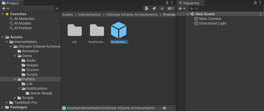 Achievements Manager Prefab Achievements Manager Prefab