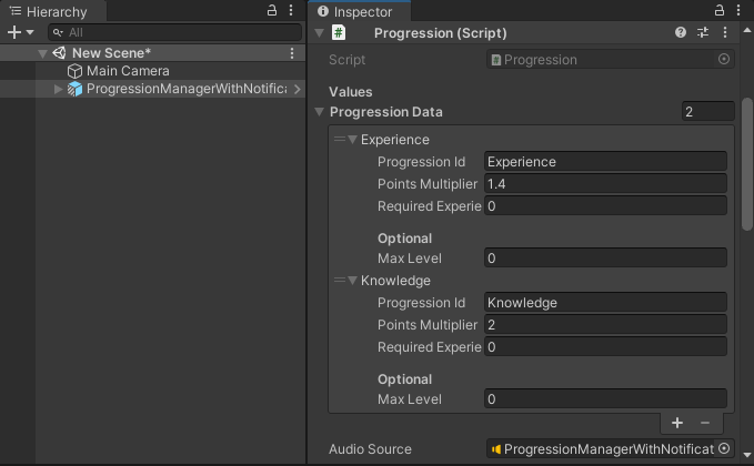 Progression Manager Prefab Progression Manager Prefab