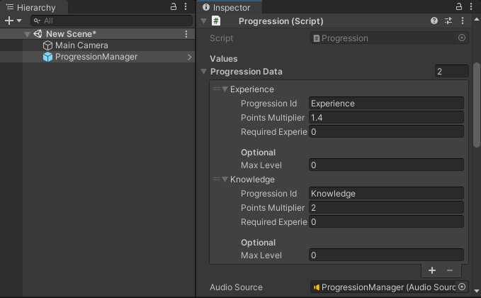 Progression Manager Prefab Progression Manager Prefab